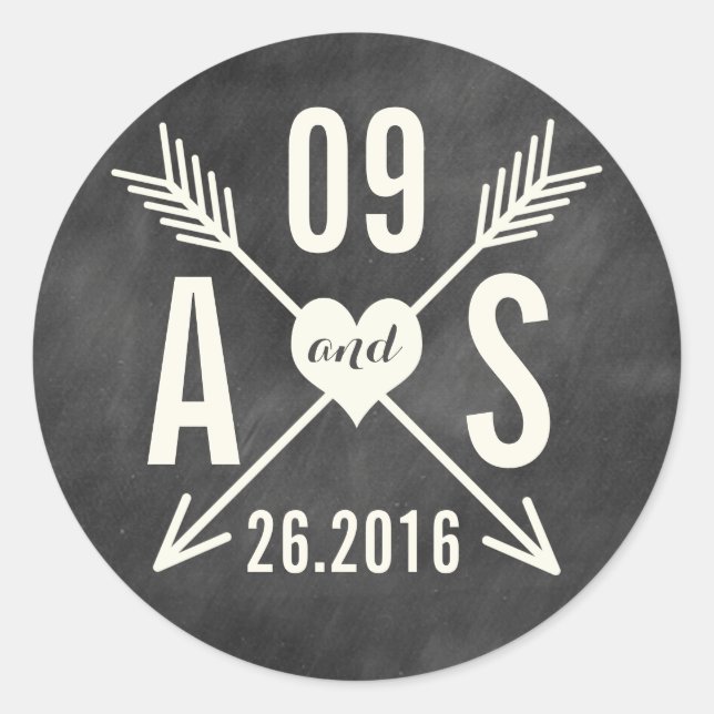 ADESIVO REDONDO CASAMENTO MODERNO DE PAINEL DE CALÇADO (Frente)