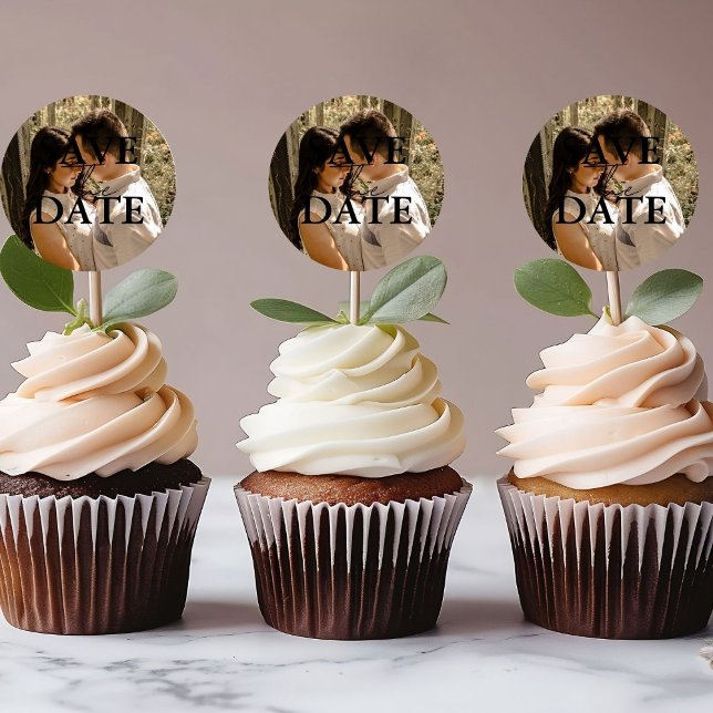 Adesivo Redondo Casamento Moderno Minimalista Salva A Data (Criador carregado)