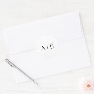Adesivo Redondo Casamento Moderno Preto e Branco Elegante