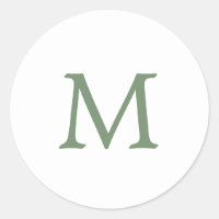 Casamento Monograma Simples Jardim Verde e Branco