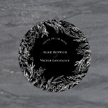 Adesivo Redondo Casamento Negro e Branco Obrigado<br><div class="desc">Este design do Black and White Greenery Graças ao Clássico Round Sticker oferece uma combinação clássica de tipografia minimalista simples com uma história neutra a preto e branco e um verde-arte em linha chic. Os adornos da silhueta de folha magnética estão arranjados para criar uma bela forma fluida que dispara...</div>