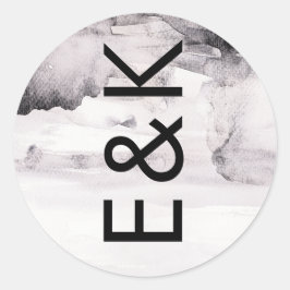 Adesivo Redondo Casamento Neutro de Gênero Ultra Moderno