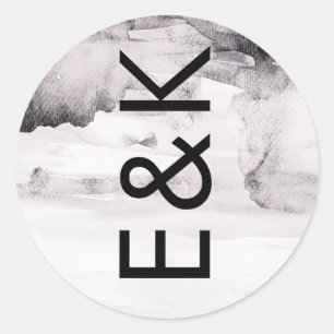 Adesivo Redondo Casamento Neutro de Gênero Ultra Moderno