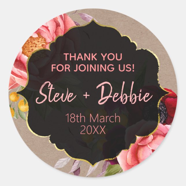 Adesivo Redondo Casamento Obrigado Lip Balm Soy Candle (Frente)