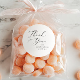 Adesivo Redondo Casamento Obrigado Sticker