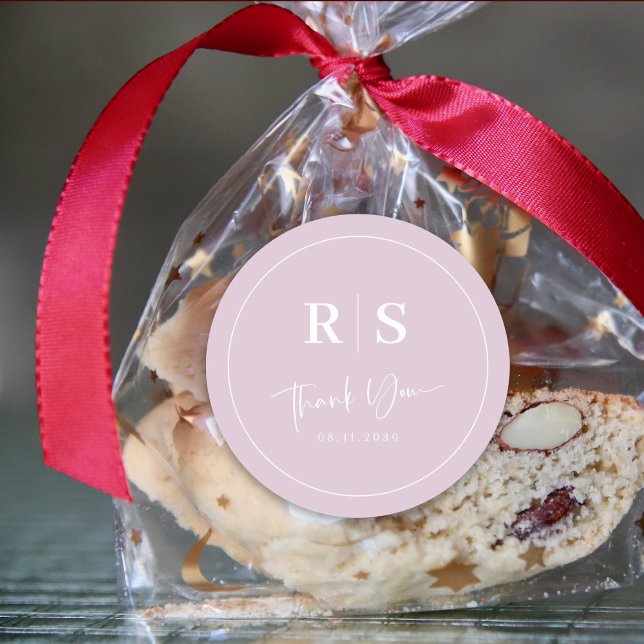 Adesivo Redondo Casamento Obrigado Sticker - Lilac & Elegance (Wedding Thank You Sticker - Lilac & Elegance)