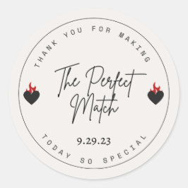 Adesivo Redondo Casamento Obrigado Stickers