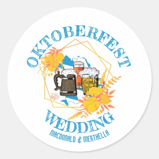 Adesivo Redondo Casamento OKTOBERFEST (Frente)
