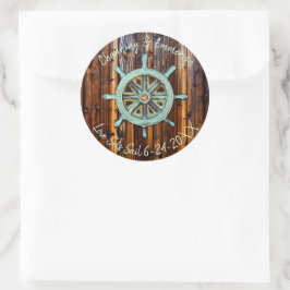 Adesivo Redondo Casamento ou Noivado náutico russo