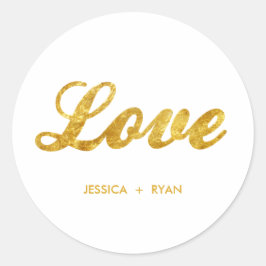 Adesivo Redondo casamento ouro