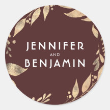 Casamento outono de Borgonha e Folhas Douradas