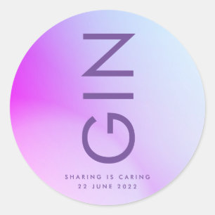 Adesivo Redondo Casamento outono Roxo Gradiente Ultra Moderno