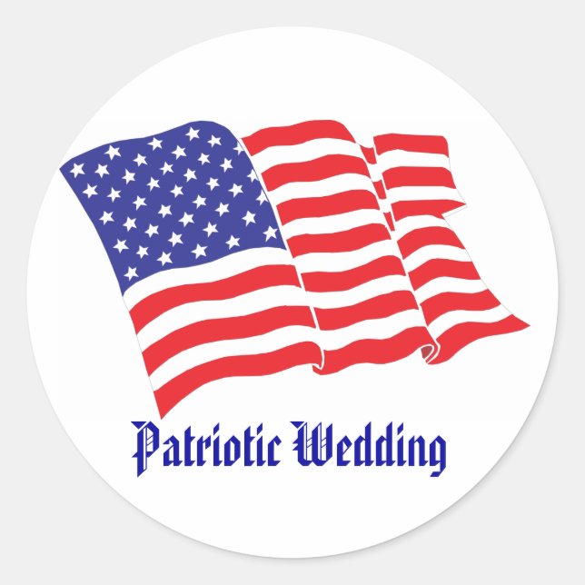Adesivo Redondo Casamento Patriótico (Frente)
