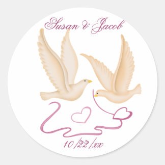 Adesivo Redondo Casamento Personalizado