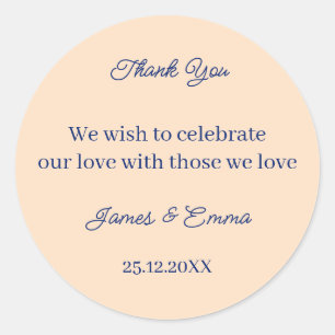 Adesivo Redondo Casamento Personalizado de Cerco Simples