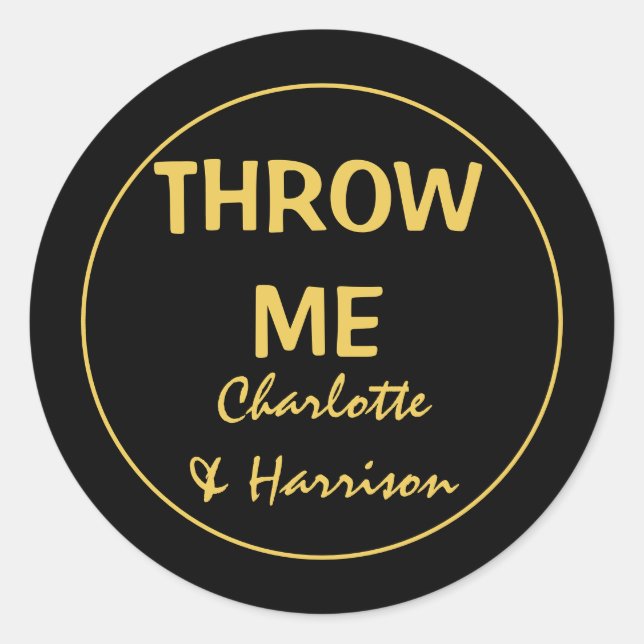 Adesivo Redondo Casamento Personalizado do DIY Confetti (Frente)