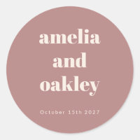 Casamento Personalizado Ousado Minimalista Rosa Em