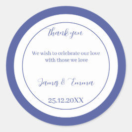 Adesivo Redondo Casamento Personalizado Roxo Simples