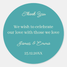 Casamento Personalizado Simples Do Teal