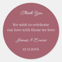 Casamento Personalizado Simples Maroon