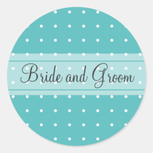Adesivo Redondo Casamento pontilhado