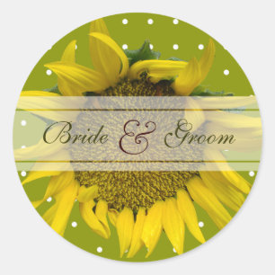 Adesivo Redondo Casamento pontilhado