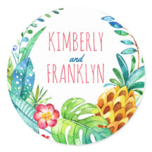 casamento prateado com palmeiras tropicais