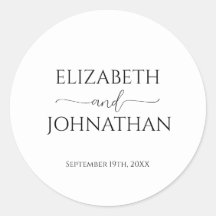 Casamento preto e branco com script mínimo simples