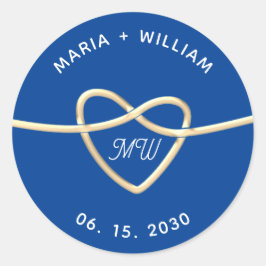 Adesivo Redondo Casamento Real Azul