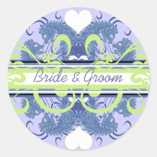 Adesivo Redondo Casamento Renascentista Lion Rampant