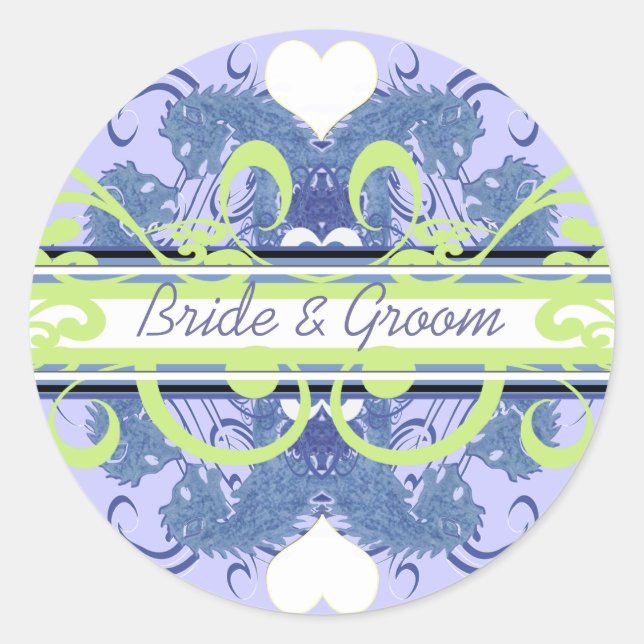 Adesivo Redondo Casamento Renascentista Lion Rampant (Frente)