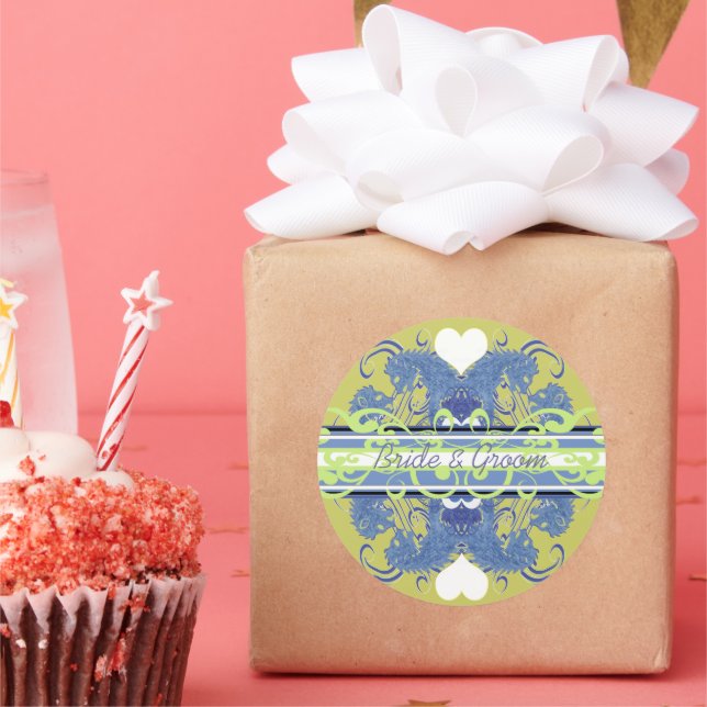 Adesivo Redondo Casamento Renascentista Lion Rampant (Festa)