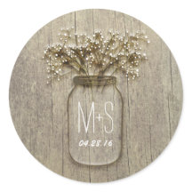 Casamento Respiratório de Rustic Mason Jar Baby
