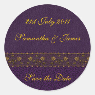 Adesivo Redondo Casamento Rich Purple