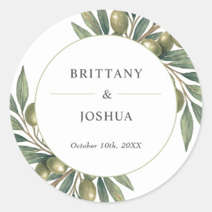Adesivo Redondo Casamento Russo da Olive Sai do Mediterrâneo