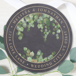 Adesivo Redondo Casamento Russo de Calyptus Greenery