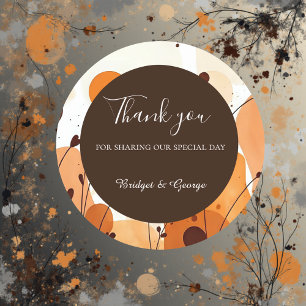 Adesivo Redondo casamento russo de terracotta mandala boho