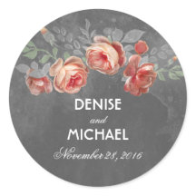 Casamento Russo Floral Chalkboard