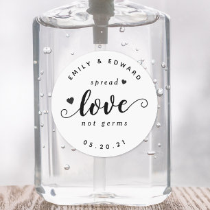 Adesivo Redondo Casamento Russo Moderno Favorita Mão Sanitizer