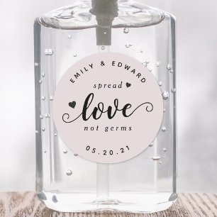 Adesivo Redondo Casamento Russo Moderno Favorita Mão Sanitizer