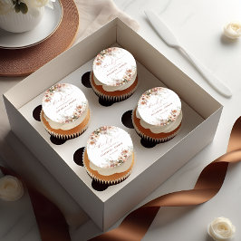 Adesivo Redondo Casamento Rustic Boho Garden