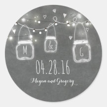 Casamento Rustic Chalkboard Mason Jar Lights