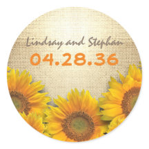 Casamento Rustic Sunflower Burlap