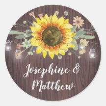 Casamento Rustic Sunflower Wood Jar Lights