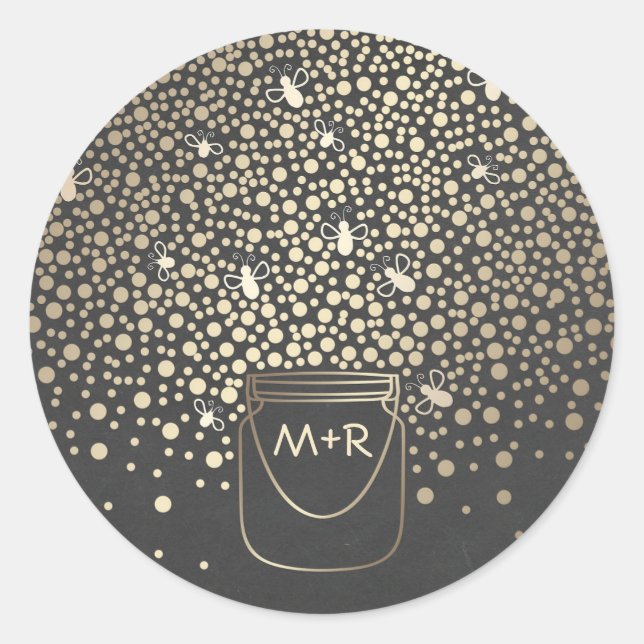 Adesivo Redondo Casamento Rústico de Chalkboard de Bombeiros Doura (Frente)