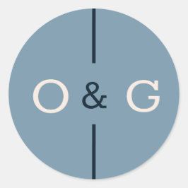 Adesivo Redondo Casamento Simples e Elegante