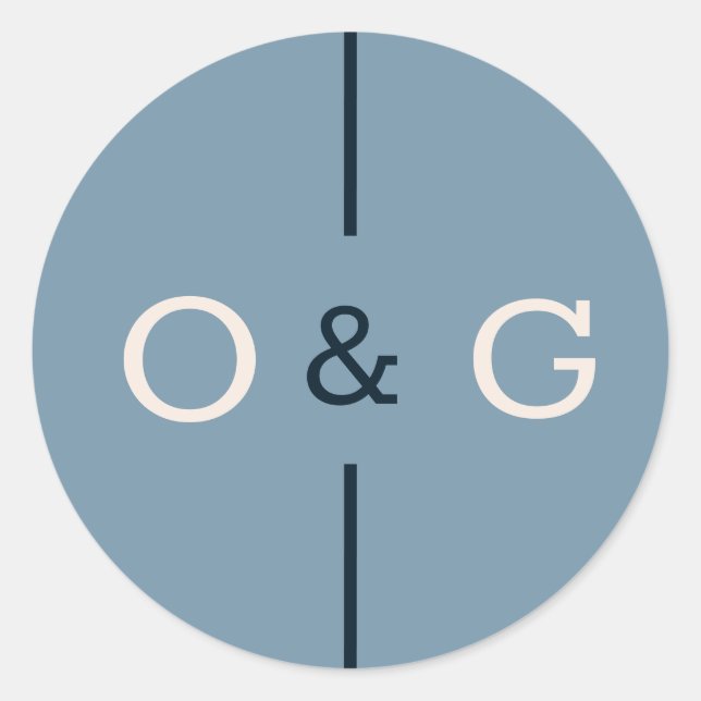 Adesivo Redondo Casamento Simples e Elegante (Frente)