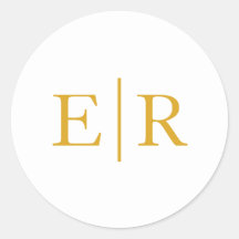 Casamento Simples Elegante Dourado Monograma