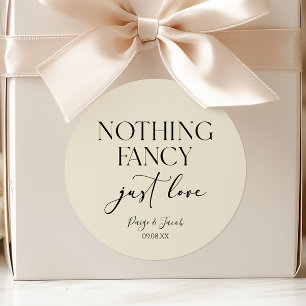 Adesivo Redondo Casamento Simples Minimalista Sem Frescuras