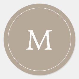 Adesivo Redondo casamento simples monograma simples e minimalista 
